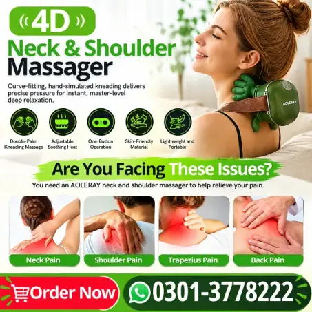 Portable Neck and Shoulder Massager with Heat